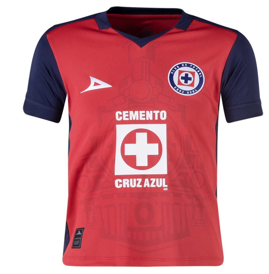 Pirma Youth Cruz Azul 2024-25 Third Jersey - Red/Navy Blue