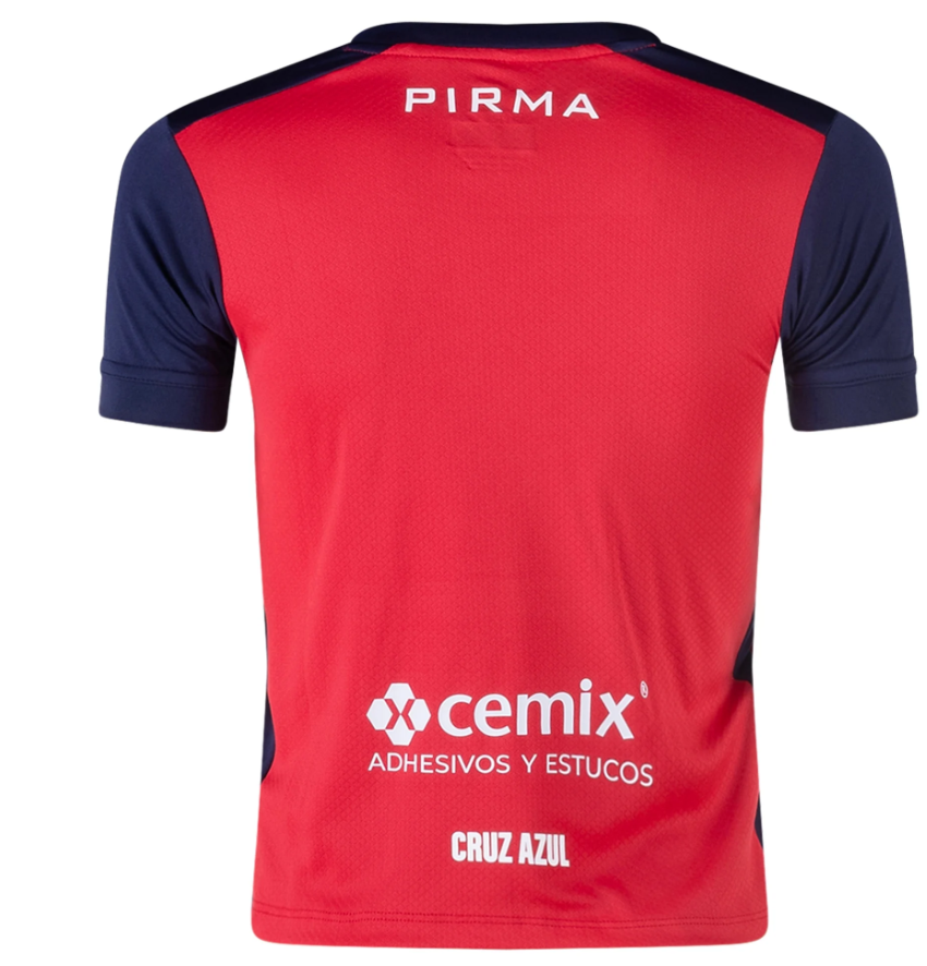 Pirma Youth Cruz Azul 2024-25 Third Jersey - Red/Navy Blue