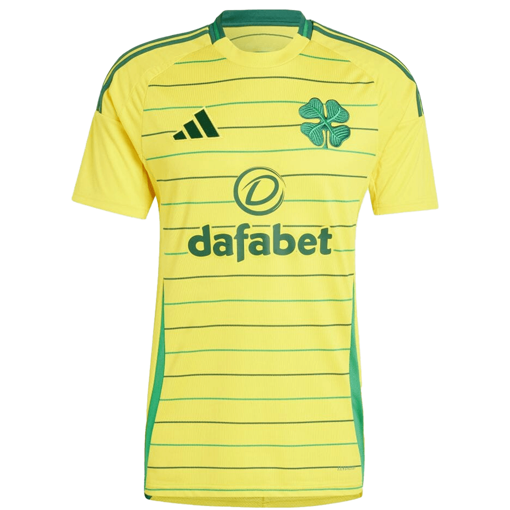 adidas Celtic 2024 - 25 Away Jersey - Yellow/Team Green