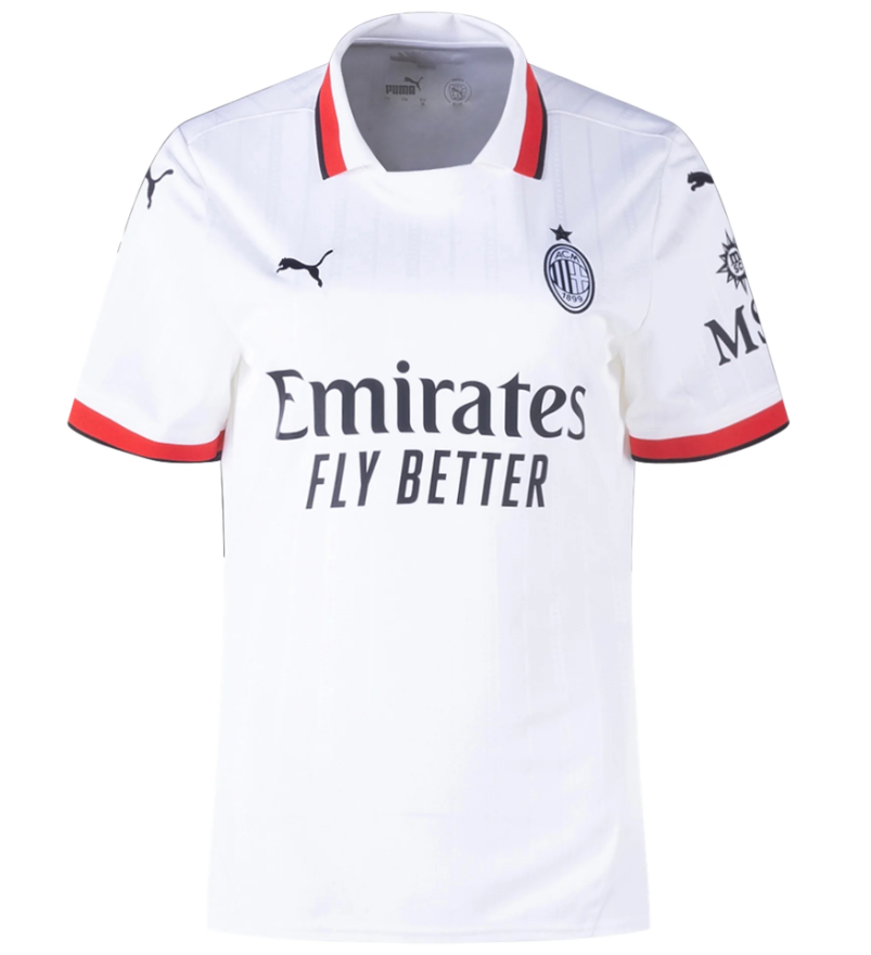 Puma Womens AC Milan 2024 - 25 Away Jersey - White/Red/Black