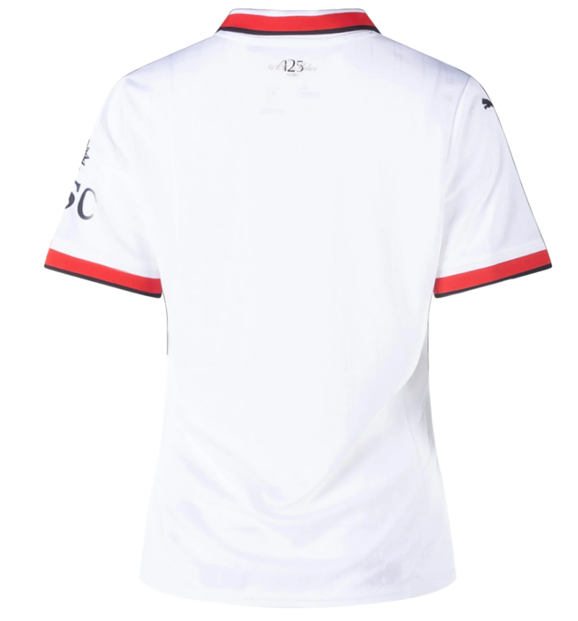Puma Womens AC Milan 2024 - 25 Away Jersey - White/Red/Black