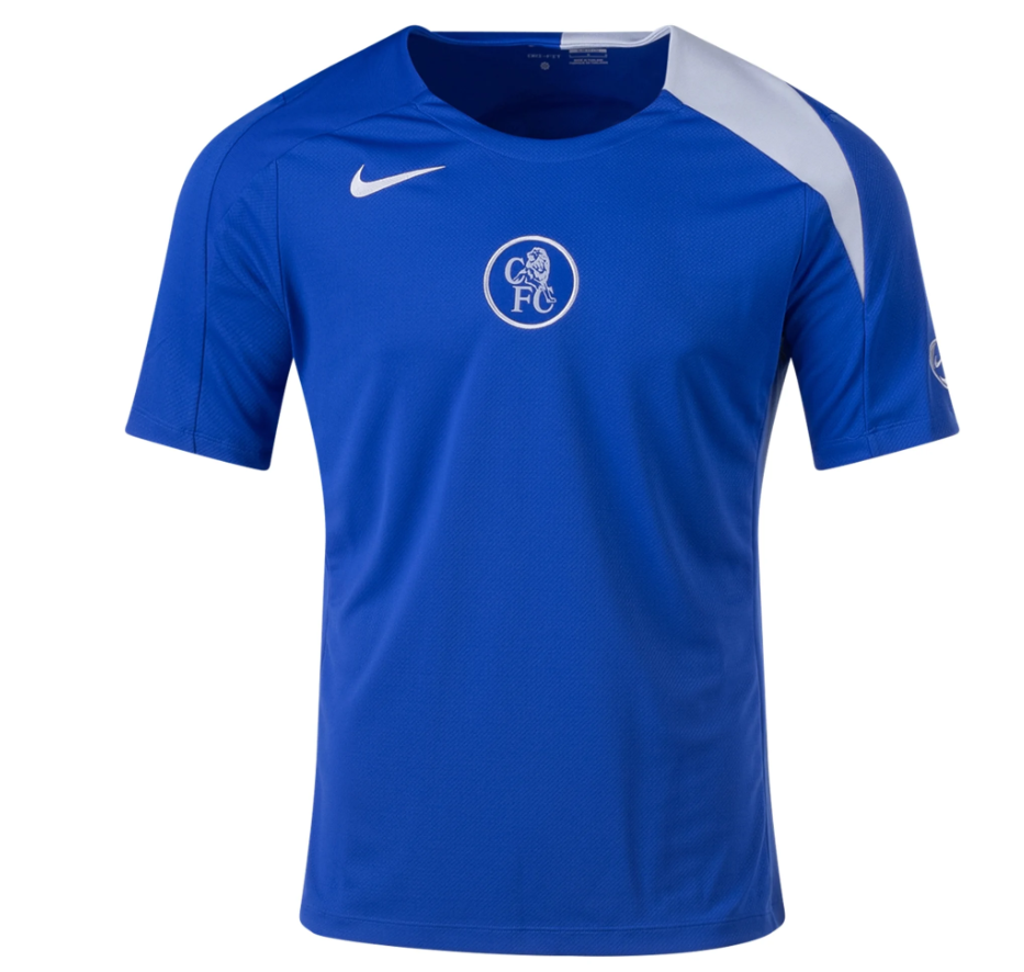 Nike Chelsea 2025 - 26 T90 DriFit Strike PreMatch Jersey - Game Royal/Field Silver