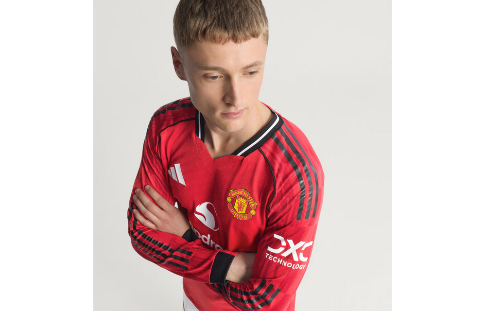 adidas Manchester United 2025 - 26 Authentic Long Sleeve Home Jersey - Red