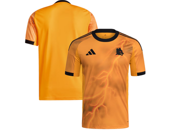 adidas AS Roma 2025-26 Away Jersey - Crew Orange