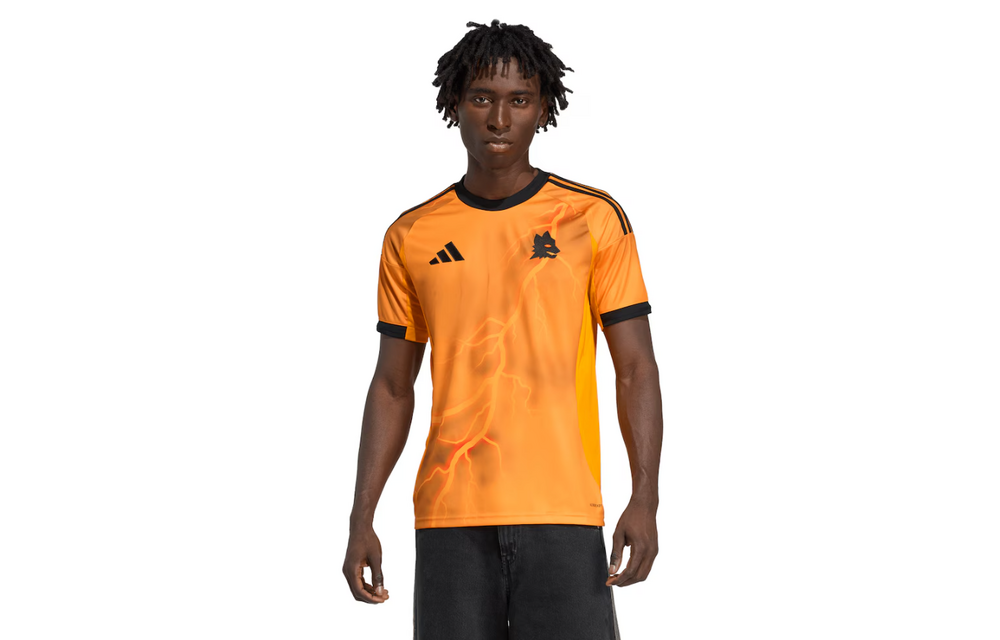 adidas AS Roma 2025-26 Away Jersey - Crew Orange