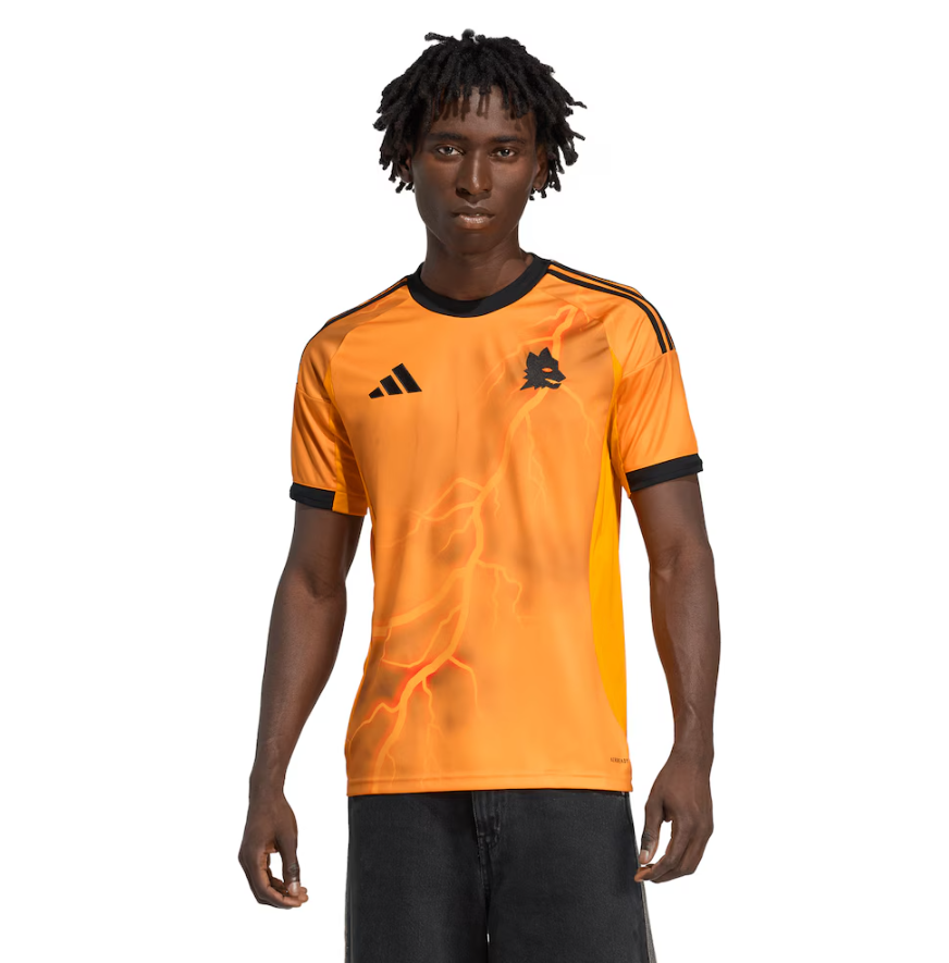 adidas AS Roma 2025-26 Away Jersey - Crew Orange