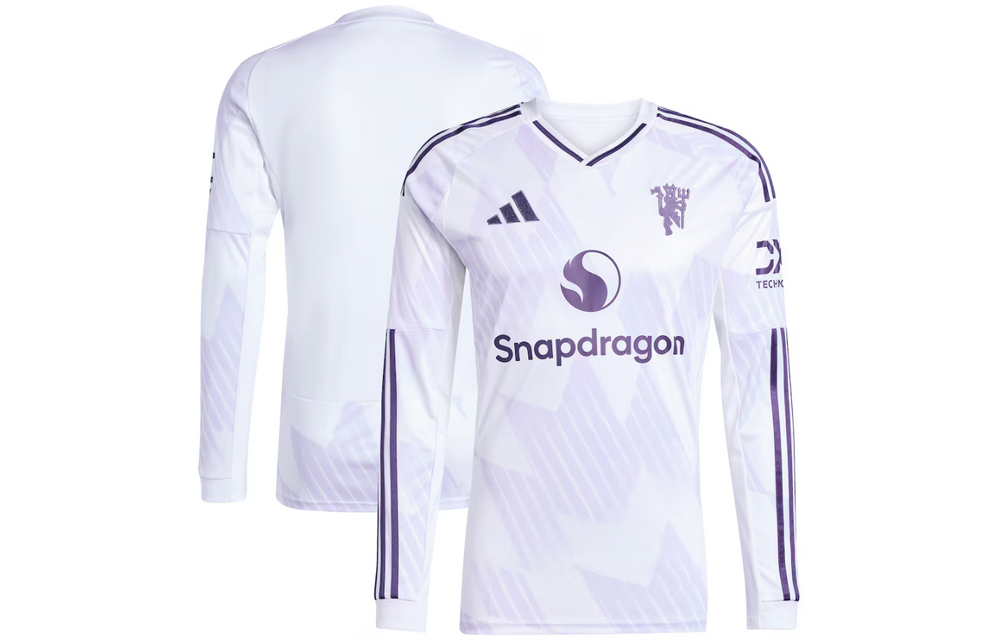 adidas Manchester United 2025 - 26 Long Sleeve Away Jersey - White