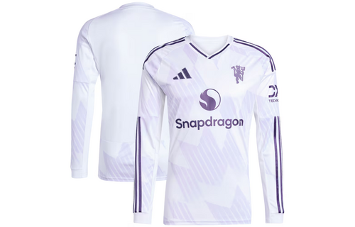 adidas Manchester United 2025 - 26 Long Sleeve Away Jersey - White