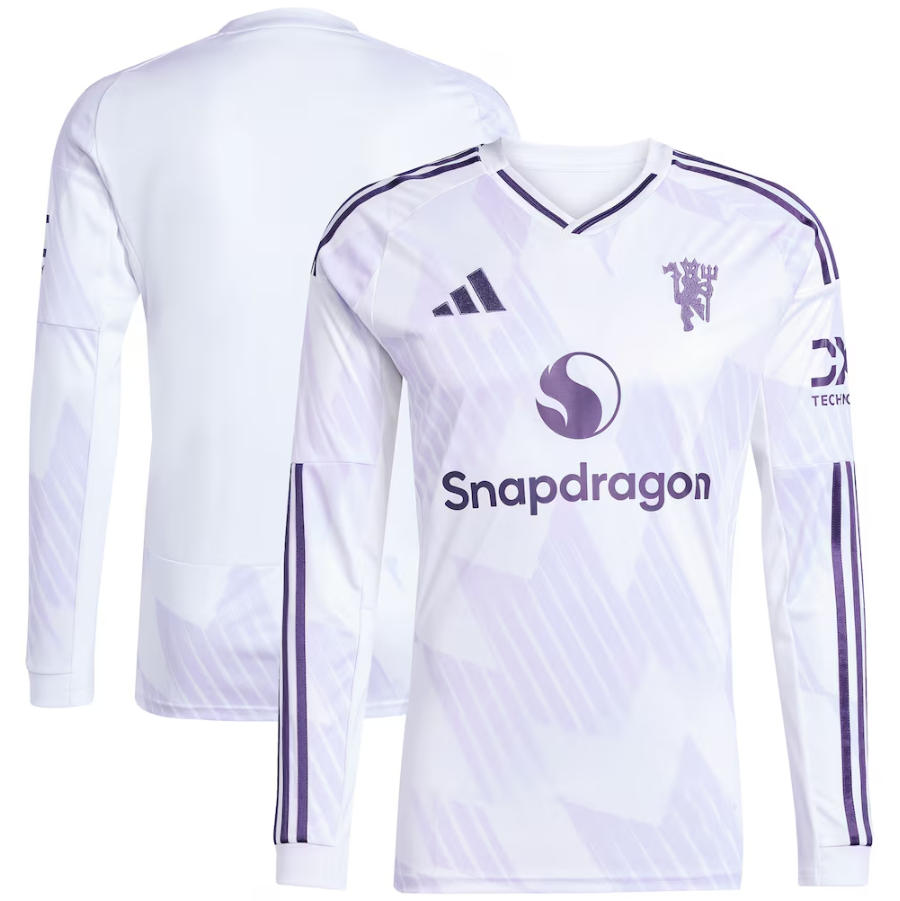 adidas Manchester United 2025 - 26 Long Sleeve Away Jersey - White