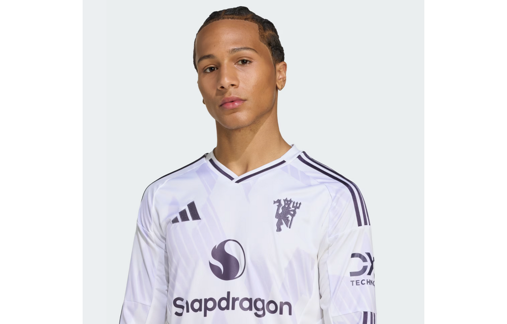 adidas Manchester United 2025 - 26 Long Sleeve Away Jersey - White