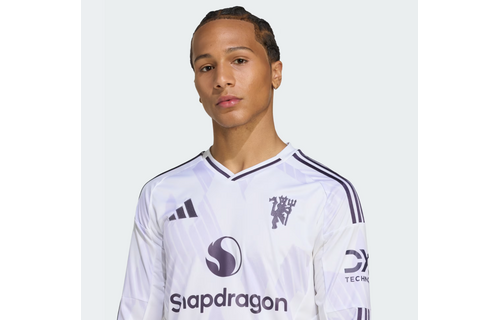 adidas Manchester United 2025 - 26 Long Sleeve Away Jersey - White