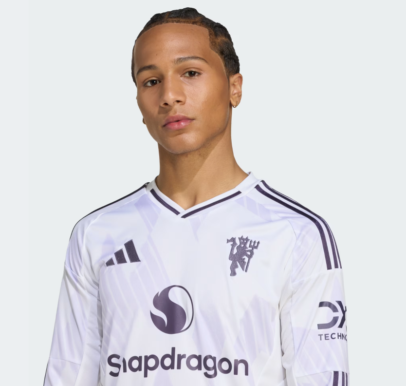 adidas Manchester United 2025 - 26 Long Sleeve Away Jersey - White
