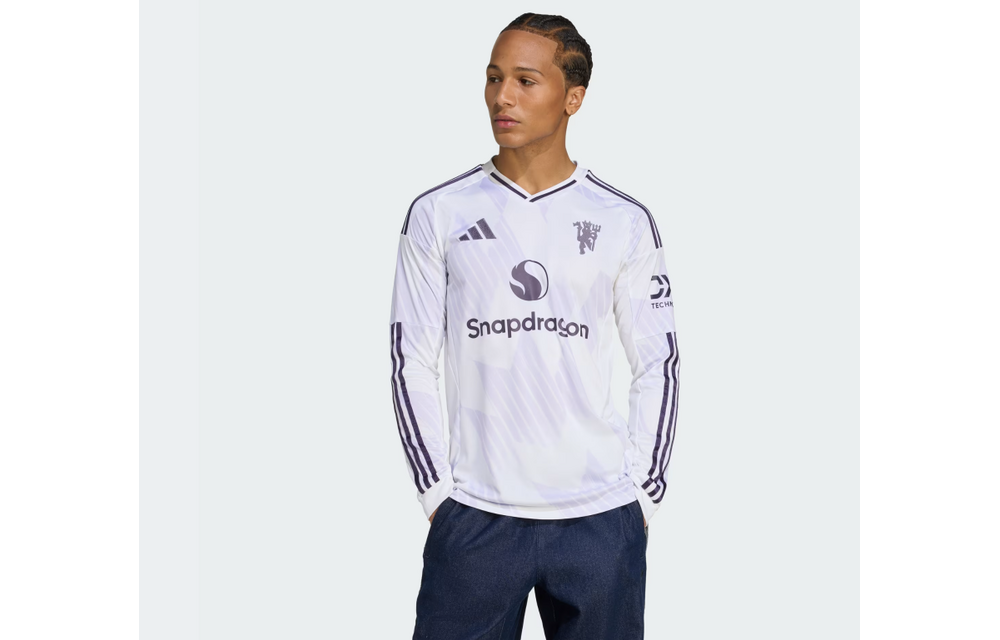 adidas Manchester United 2025 - 26 Long Sleeve Away Jersey - White