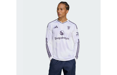 adidas Manchester United 2025 - 26 Long Sleeve Away Jersey - White
