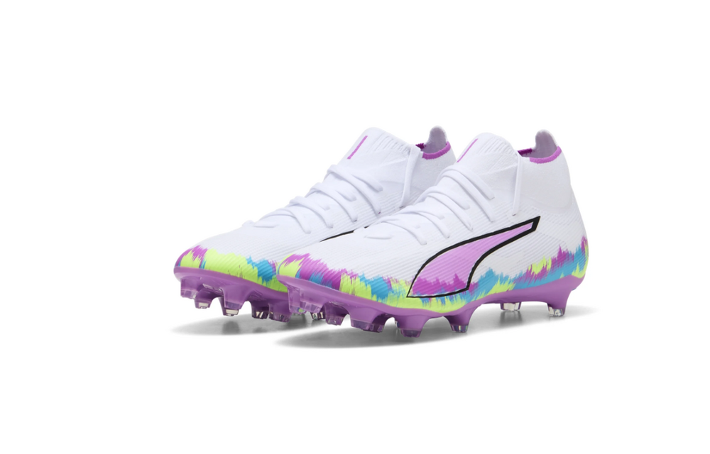 Puma Womens Ultra 6 Match + FG/AG Brilliance Pack - White/Fizzy Apple/Bright Aqua/Pure Magenta