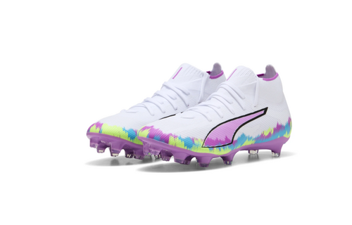 Puma Womens Ultra 6 Match + FG/AG Brilliance Pack - White/Fizzy Apple/Bright Aqua/Pure Magenta