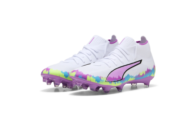 Puma Womens Ultra 6 Match + FG/AG Brilliance Pack - White/Fizzy Apple/Bright Aqua/Pure Magenta