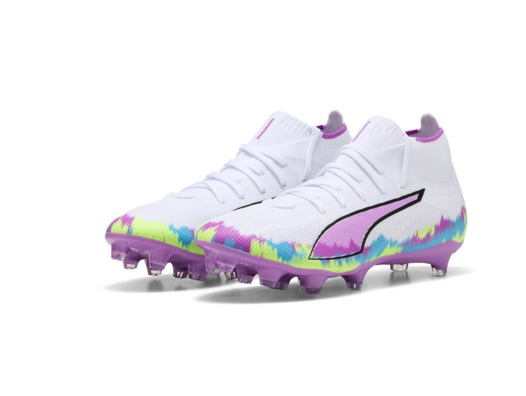 Puma Womens Ultra 6 Match + FG/AG Brilliance Pack - White/Fizzy Apple/Bright Aqua/Pure Magenta