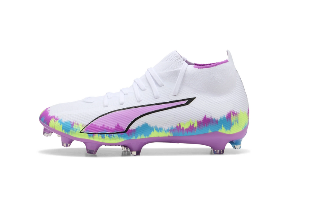 Puma Womens Ultra 6 Match + FG/AG Brilliance Pack - White/Fizzy Apple/Bright Aqua/Pure Magenta
