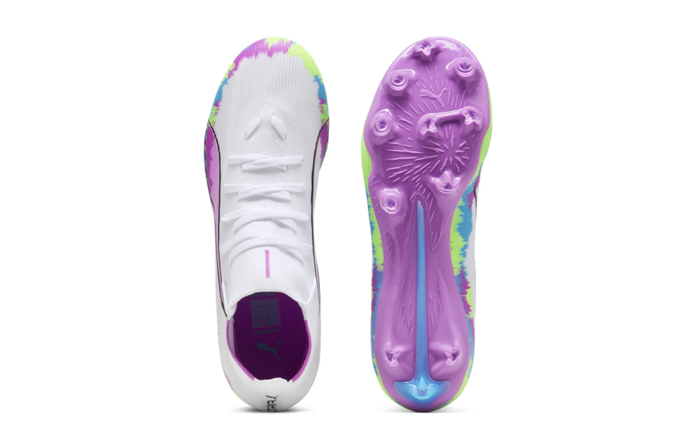 Puma Womens Ultra 6 Match + FG/AG Brilliance Pack - White/Fizzy Apple/Bright Aqua/Pure Magenta