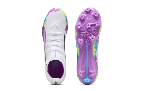 Puma Womens Ultra 6 Match + FG/AG Brilliance Pack - White/Fizzy Apple/Bright Aqua/Pure Magenta
