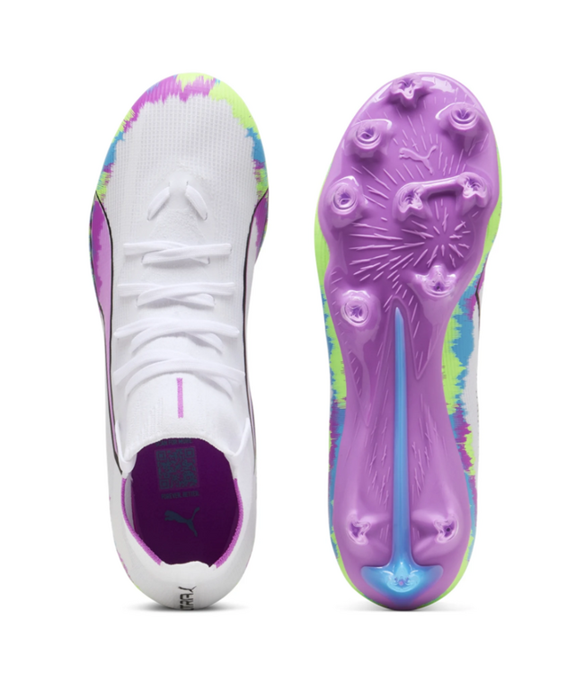 Puma Puma Womens Ultra 6 Match + FG/AG Brilliance Pack - White/Fizzy Apple/Bright Aqua/Pure Magenta