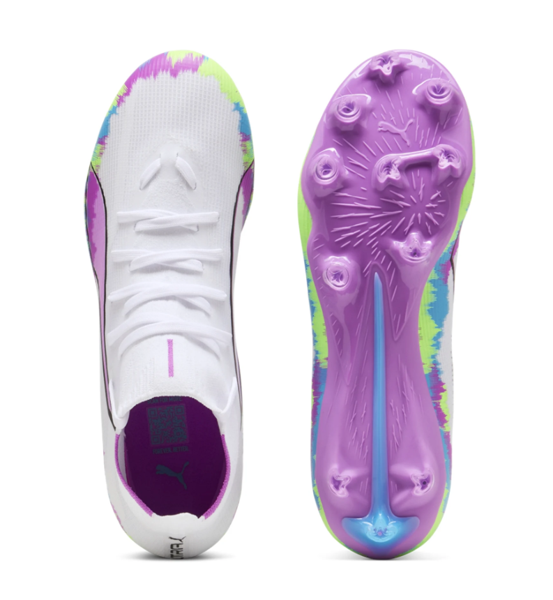 Puma Womens Ultra 6 Match + FG/AG Brilliance Pack - White/Fizzy Apple/Bright Aqua/Pure Magenta
