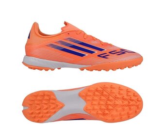 adidas F50 League TF Turf Soccer Shoes - Beam Orange/Lucid Blue/White