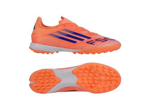 adidas F50 League TF Turf Soccer Shoes - Beam Orange/Lucid Blue/White