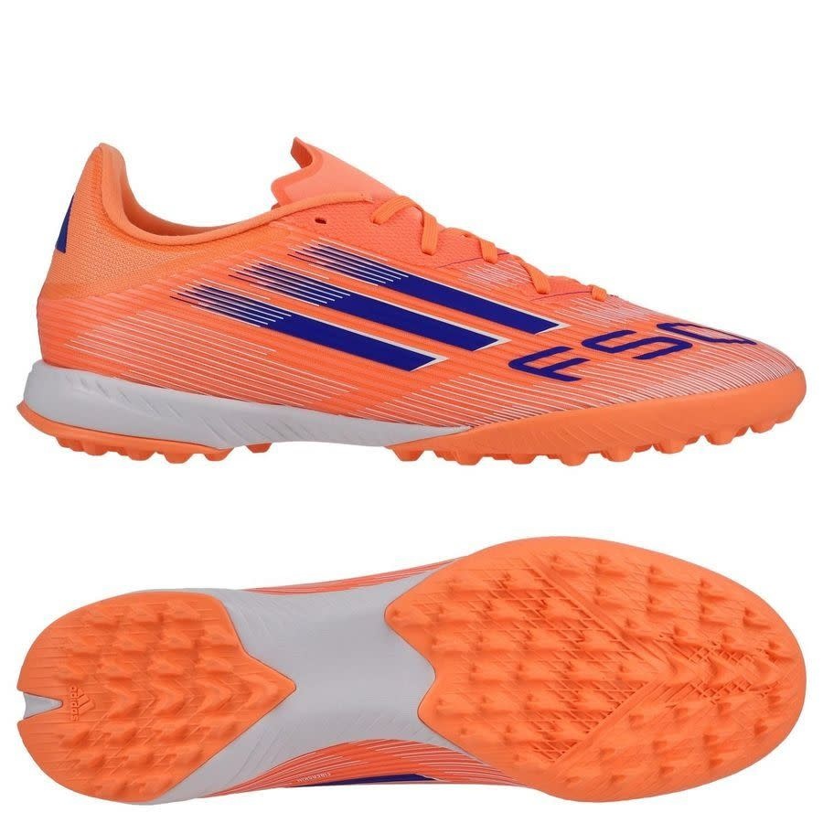 adidas F50 League TF Turf Soccer Shoes - Beam Orange/Lucid Blue/White