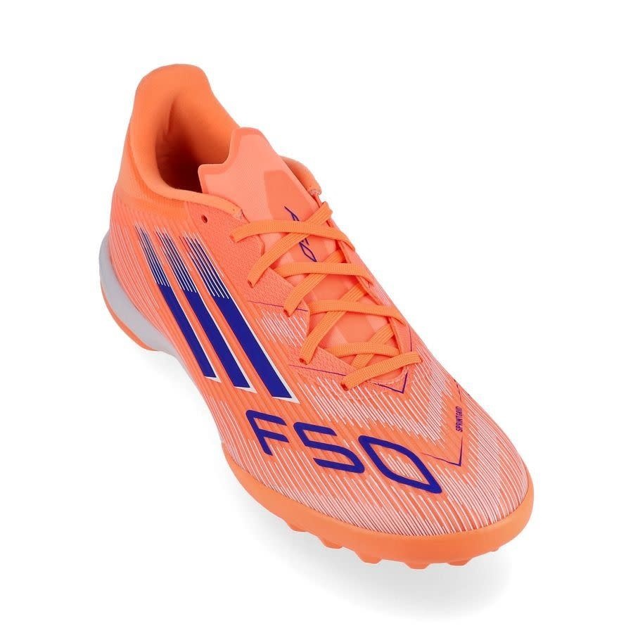 adidas F50 League TF Turf Soccer Shoes - Beam Orange/Lucid Blue/White