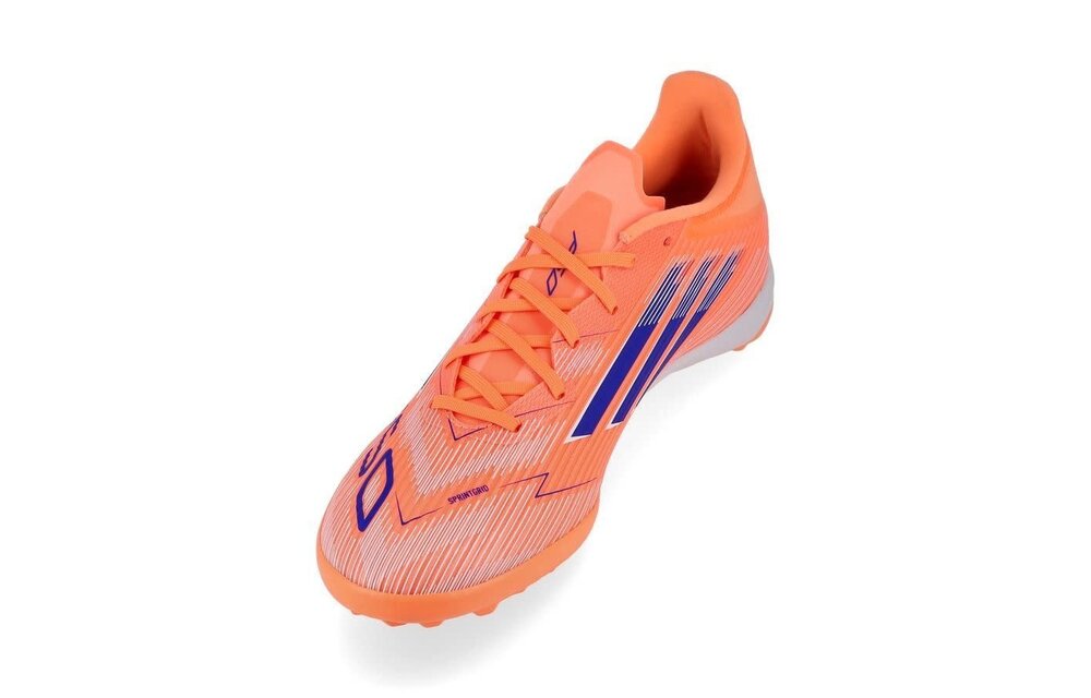 adidas F50 League TF Turf Soccer Shoes - Beam Orange/Lucid Blue/White