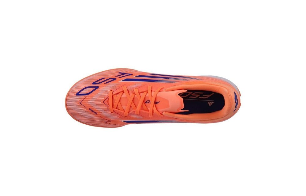 adidas F50 League TF Turf Soccer Shoes - Beam Orange/Lucid Blue/White