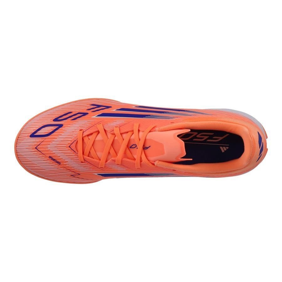 adidas F50 League TF Turf Soccer Shoes - Beam Orange/Lucid Blue/White
