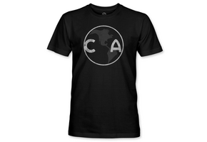 Club America 2025 Retro Badge Fan Tee Shirt - Black