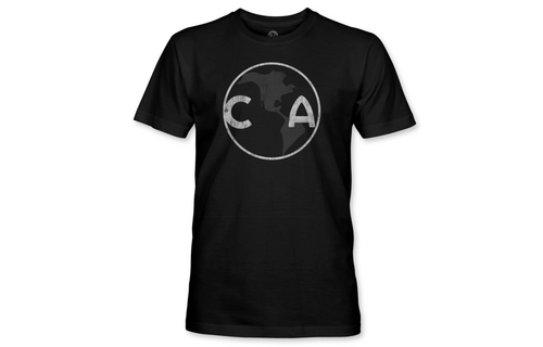 Club America 2025 Retro Badge Fan Tee Shirt - Black