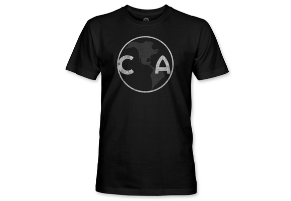 Club America 2025 Retro Badge Fan Tee Shirt - Black
