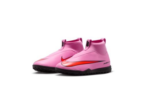 Nike Jr Zoom Mercurial Superfly 10 Academy TF Turf Shoes - Magic Flamingo/Total Crimson/Black