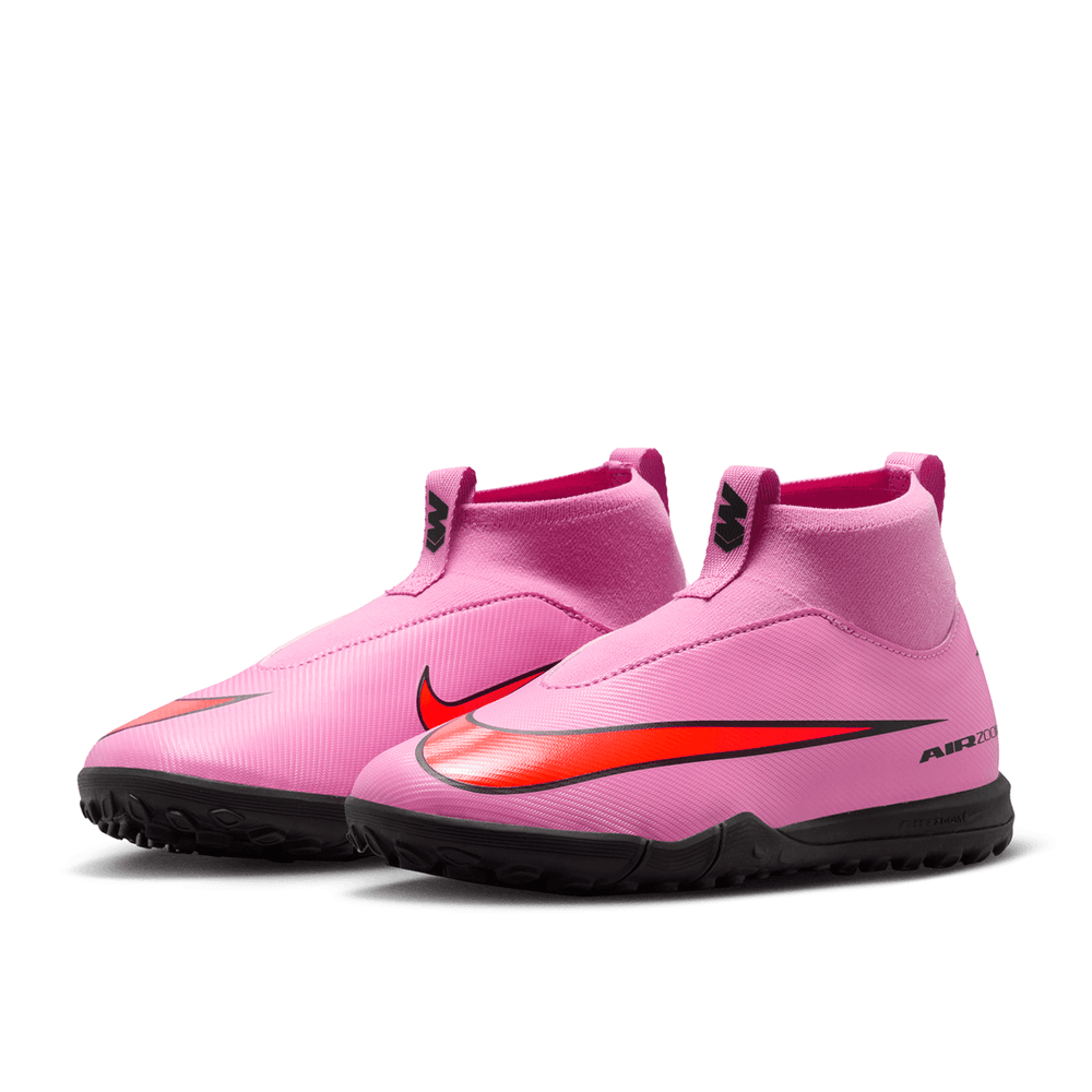 Nike Jr Zoom Mercurial Superfly 10 Academy TF Turf Shoes - Magic Flamingo/Total Crimson/Black