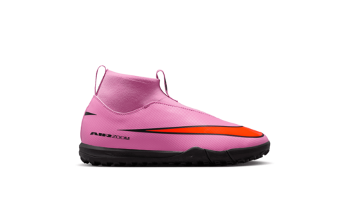 Nike Jr Zoom Mercurial Superfly 10 Academy TF Turf Shoes - Magic Flamingo/Total Crimson/Black