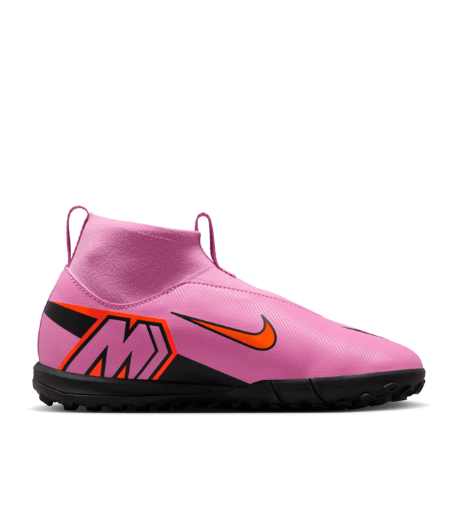 Nike Nike Jr Zoom Mercurial Superfly 10 Academy TF Turf Shoes - Magic Flamingo/Total Crimson/Black