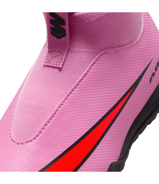 Nike Nike Jr Zoom Mercurial Superfly 10 Academy TF Turf Shoes - Magic Flamingo/Total Crimson/Black