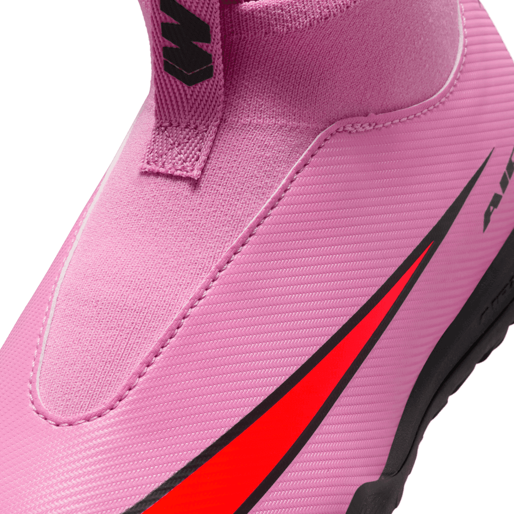 Nike Jr Zoom Mercurial Superfly 10 Academy TF Turf Shoes - Magic Flamingo/Total Crimson/Black