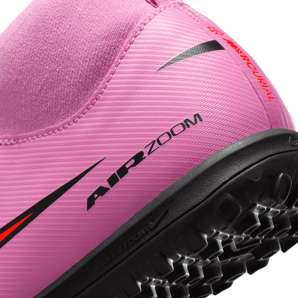 Nike Jr Zoom Mercurial Superfly 10 Academy TF Turf Shoes - Magic Flamingo/Total Crimson/Black