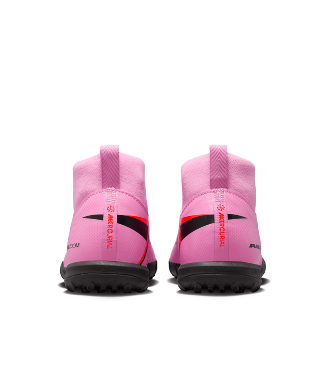 Nike Nike Jr Zoom Mercurial Superfly 10 Academy TF Turf Shoes - Magic Flamingo/Total Crimson/Black
