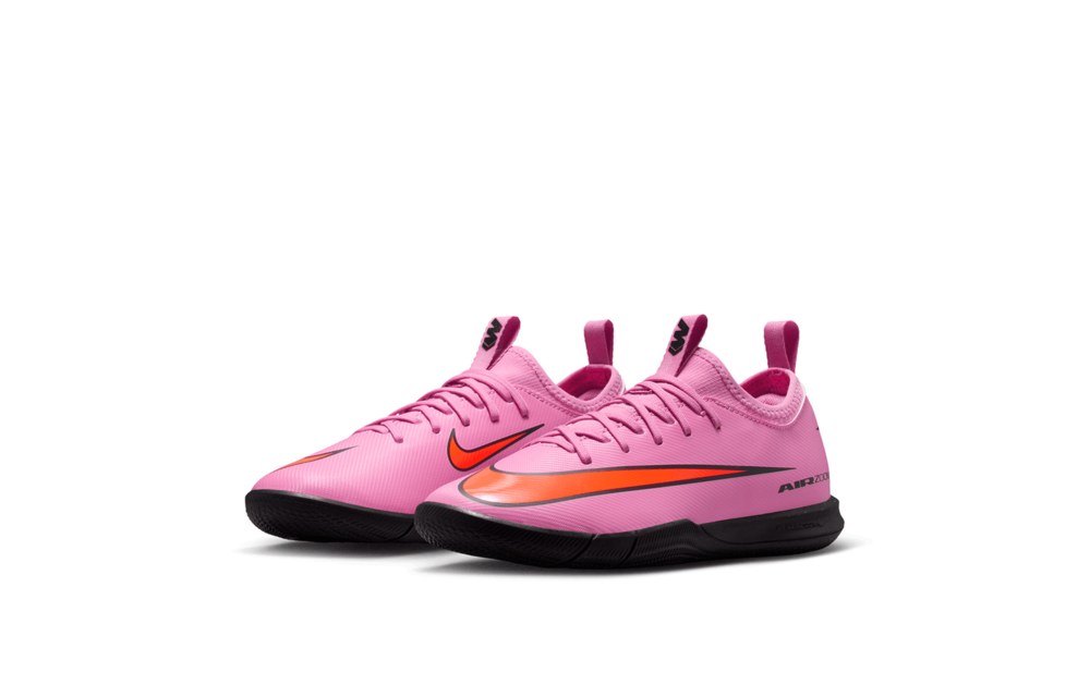 Nike Jr. Zoom Mercurial Vapor 16 Academy IC Indoor Shoes- Magic Flamingo/Total Crimson/Black