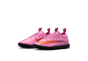 Nike Jr. Zoom Mercurial Vapor 16 Academy IC Indoor Shoes- Magic Flamingo/Total Crimson/Black