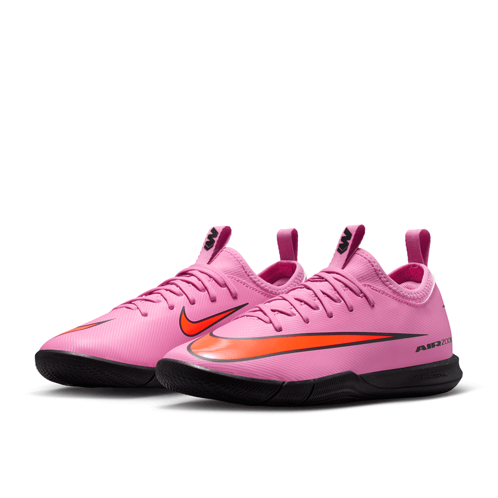 Nike Jr. Zoom Mercurial Vapor 16 Academy IC Indoor Shoes- Magic Flamingo/Total Crimson/Black