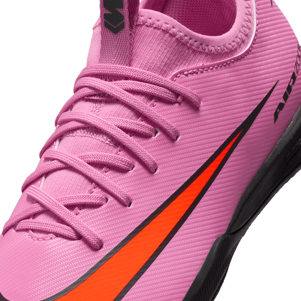 Nike Jr. Zoom Mercurial Vapor 16 Academy IC Indoor Shoes- Magic Flamingo/Total Crimson/Black
