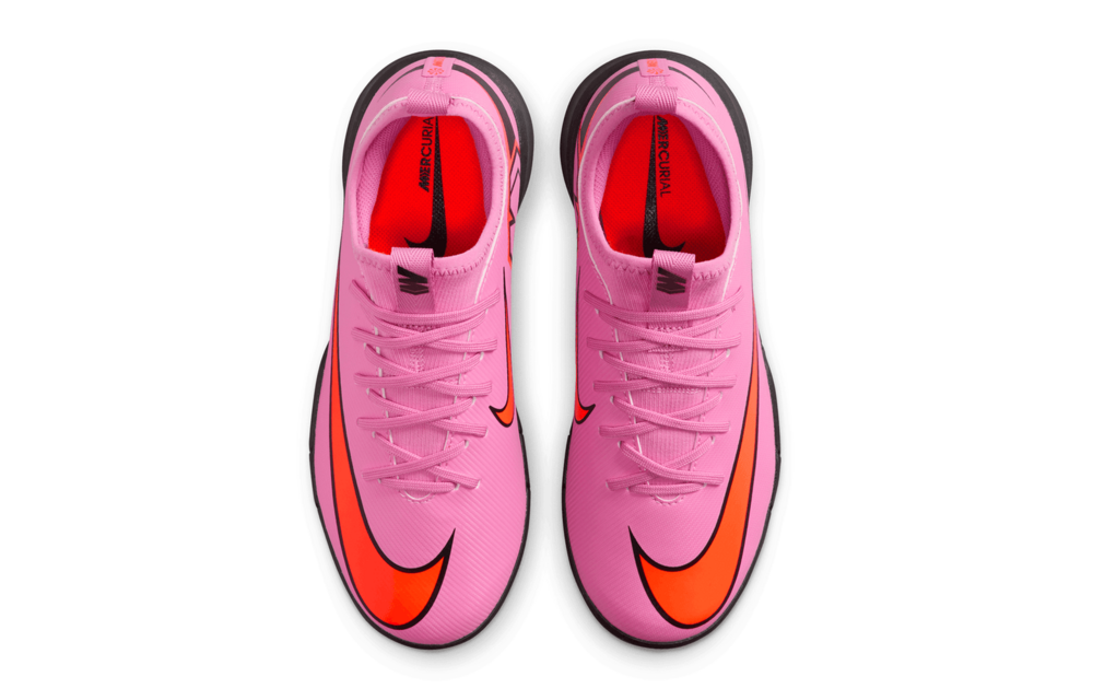 Nike Jr. Zoom Mercurial Vapor 16 Academy IC Indoor Shoes- Magic Flamingo/Total Crimson/Black